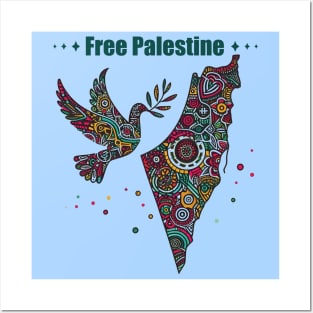 Free Palestine /// Tribal Design Posters and Art